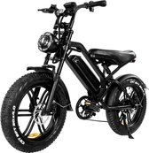 Vilolux® - V20 - Modèle 2024 - Prêt à rouler - Fatbike électrique - Fatbikes - E-Bike - 25 km/h - 250W - 7 vitesses - Antivol à chaîne - Support téléphone - Repose-pieds - Garantie 1 an - Zwart - Légal