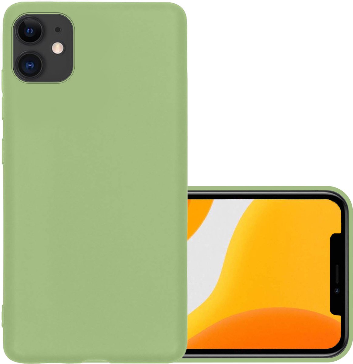 Hoesje - Geschikt voor Apple iPhone 11 - Sterk & Shockproof - Hoes Cover - Siliconen Case - Groen