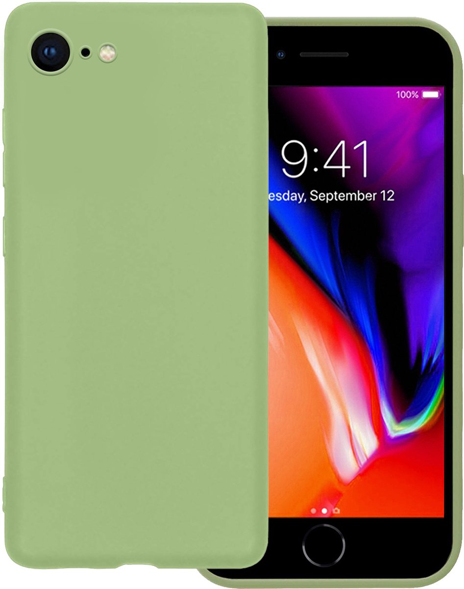 Hoesje - Geschikt voor Apple iPhone 8 - Sterk & Shockproof - Hoes Cover - Siliconen Case - Groen