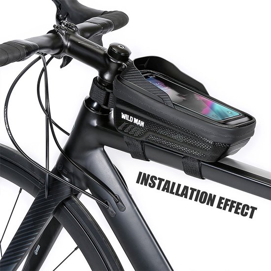 Wildman - Stuurtas - Telefoonhouder/Fietstas - Waterdicht - 1L - Zwart — afbeelding 5