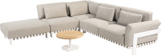 Paloma hoek loungeset 5 delig wit aluminium 4 Seasons Outdoor