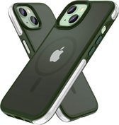 IYUPP Bumper - Geschikt voor iPhone 15 Hoesje - Geschikt voor MagSafe - Groen x Zwart - Shockproof
