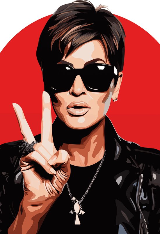 Kris Jenner Poster | Kris Jenner Modern Art | Abstracte kunst | The Kardashians Poster | Huisdeco | 51x71cm | Wanddecoratie | Muurposter | YR | Geschikt om in te lijsten