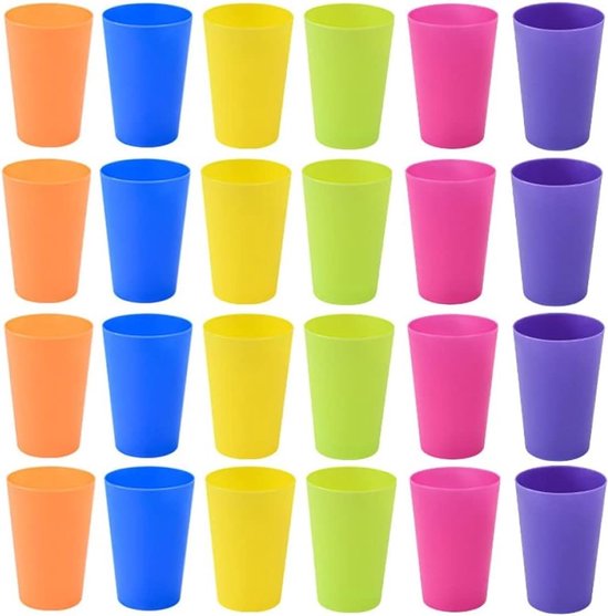 Bekers plastic roze- 200ml 50 stuks kopen
