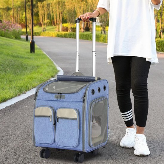Huisdier Buggy Afneembare Draagtas met Wielen Ideaal voor Katten en