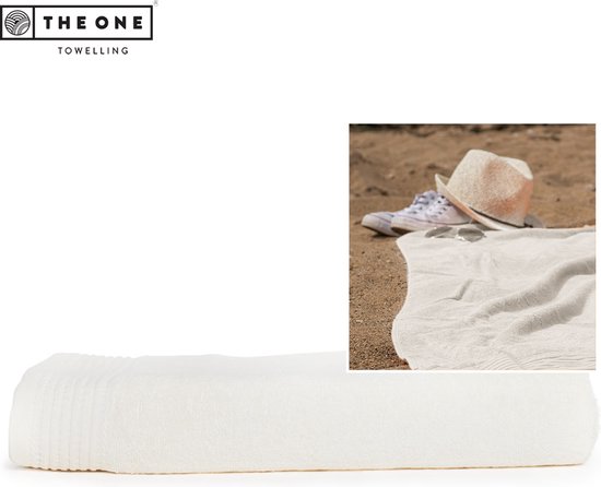 The One Towelling Classic Strandlaken - Strand handdoek - Hoge vochtopname - 100% Gekamd katoen - 100 x 180 cm - Ivoor Crème