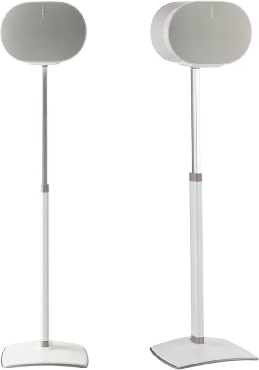 Sanus WSSE3A2-W2 adjustable speaker stand - verstelbaar in hoogte - luidsprekerstandaard - optimale luisterhoogte - kabelbeheer - geschikt voor Sonos ERA 300 - 2 stuks (paar) - Wit