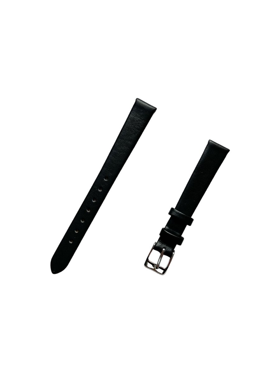 Longines - Luxe - Horlogebandje - 20mm - Zwart Leder - Echt Leer
