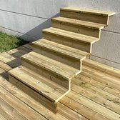 Escalier extérieur bois h105cm 6 m p29cm l100cm fermé