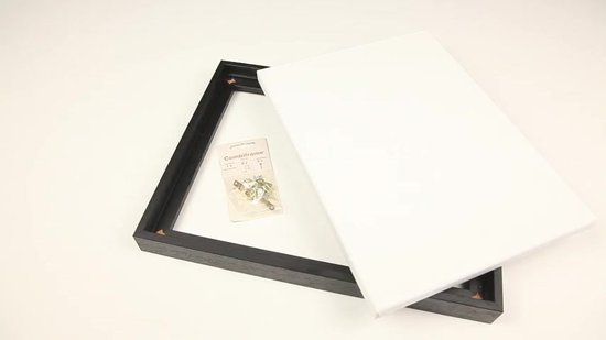 Cadre combiné cadre en bois blanc pour toile 30 x 80 cm