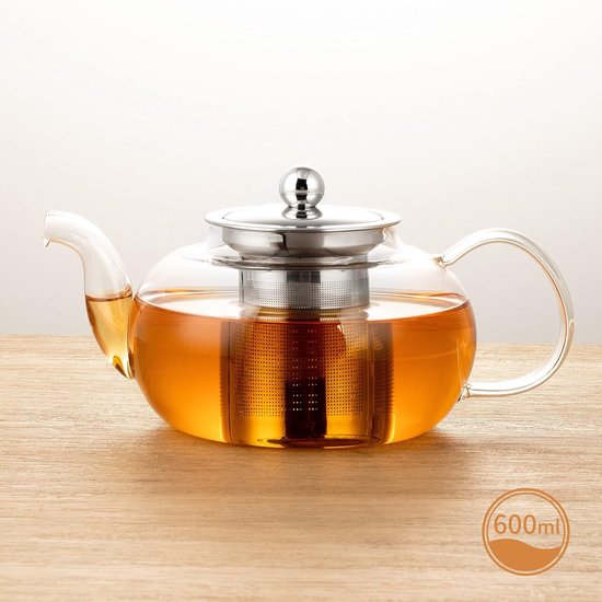 Glazen theepot 800 ml – Thee van Sander