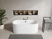 Shower & Design Vrijstaand bad met kraan STEPONA - 195 L - 150 x 75 x 58 cm - Wit L 150 cm x H 58 cm x D 75 cm