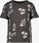 Unsigned jongens T-shirt met tijgers grijs - Maat 122