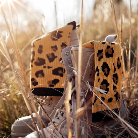 Pegada Leopard - chaussettes de sport - fabriquées au Portugal - belles chaussettes - cadeau pour Noël - sans couture - coton