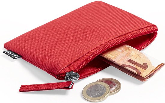 Portemonnee - Portefeuille - Dames - Met ritssluiting - Gemaakt van RPET materiaal - Duurzame keuze - Rood