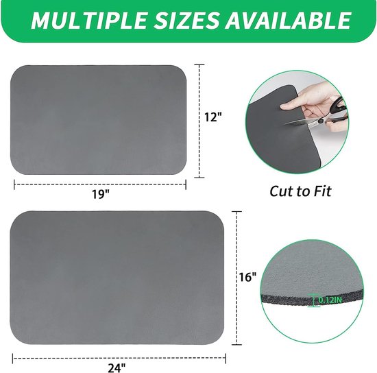 Super Absorberende Koffiemachinemat - Sneldrogend Diatomeeënaarde Mat 30x44,5cm