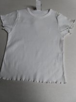 T Shirt met korte mouwen - Meisje - Wit - Effen - 9 maand 74