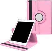 Hoes Geschikt voor iPad 2021 / 2020 / 2019 (9e/8e/7e Generatie / 10.2 inch) - 360 Graden Draaibare Bookcase - Licht Roze