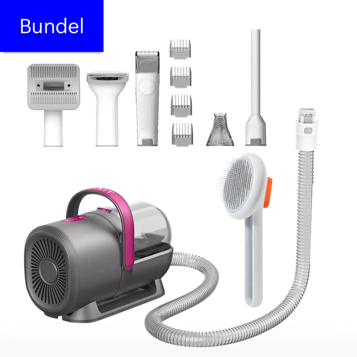 PETKIT Grooming Bundel - Airclipper Vacuum Kit met dierenborstel - Waterblazer - Haarverwijderaar Hondentondeuse - Honden en katten