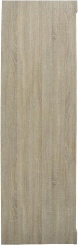 Armoire à portes coulissantes 'Mike' - Finition Sonoma | H197.5 x L182.5 x P52.5 cm - Rousseau - Armoires de chambre à coucher - Brun - MDF|Panneaux de particules - Armoires de chambre à coucher