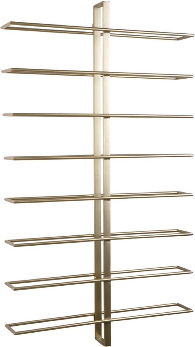Present Time Wijnrek Dual - Goud - 52x8.5x90cm - IJzer - Voor aan de Muur - 12 Flessen - Modern — cadeau in Wonen & Interieur - foto 4