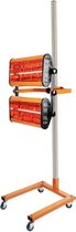 Teras Heater - Werkplaats Heater - Verf Opdroger - 360° Draaibaar - Op Wielen - Hoogte Verstelbaar - Outdoor - Indoor - 60 Minuten Timer