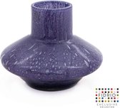 Design Vaas Dante - Fidrio PURPLE BUBBELS - glas, mondgeblazen bloemenvaas - diameter 26 cm hoogte 20 cm