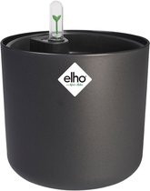 Elho B.for Soft Rond 22 met Self-Watering Insert - Bloempot met Watermeter - 100% Gerecycled Plastic - Ø 22.3 x H 20.4 cm - Antraciet