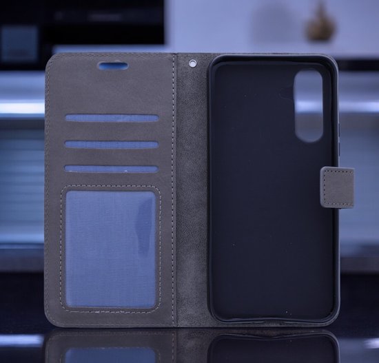 Samsung Galaxy S22 Plus Bookcase Grijs - étui portefeuille avec protection d'écran en Glas 3 pièces - ZT Accessoires