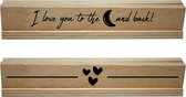 Fotostandaard hout - I love you to the moon and back - Fotostandaard - Fotohouder