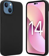Coque de téléphone Coverzs adaptée à Luxe Liquid Silicone Case iPhone 14 (noir) - protection optimale - siliconen hoesje - noir