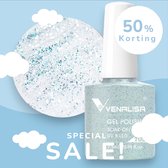 Venalisa - 703 - Blue Sparkle - Luxe Glitter Gellak - Gel Nagellak - Blauw met Glitters - Baby Blue Gellak - !! Limited Edition !!