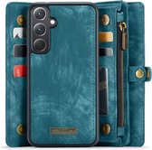 CaseMe 008 2-in-1 Book Case & Back Cover met Portemonnee - Geschikt voor Samsung Galaxy A35 Hoesje - Blauw