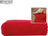 Bol.com The One Towelling Classic Supersize strandlaken - Extra grote handdoek - 100% Gekamd katoen - 100 x 210 cm - Rood aanbieding