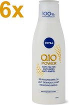 NIVEA - Q10 Power - Reinigingsmelk - Anti-Rimpel - 6x 200ml - Voordeelverpakking