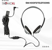 TronicXL TV hoofdtelefoon met 6m lange kabel - hoofdband stereo koptelefoon - jack plug 3,5mm - Perfect als televisie-hoofdtelefoon, ook voor senioren