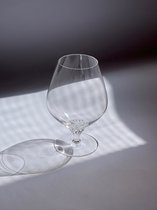 Handgemaakte kristallen cognac glas Twist leg