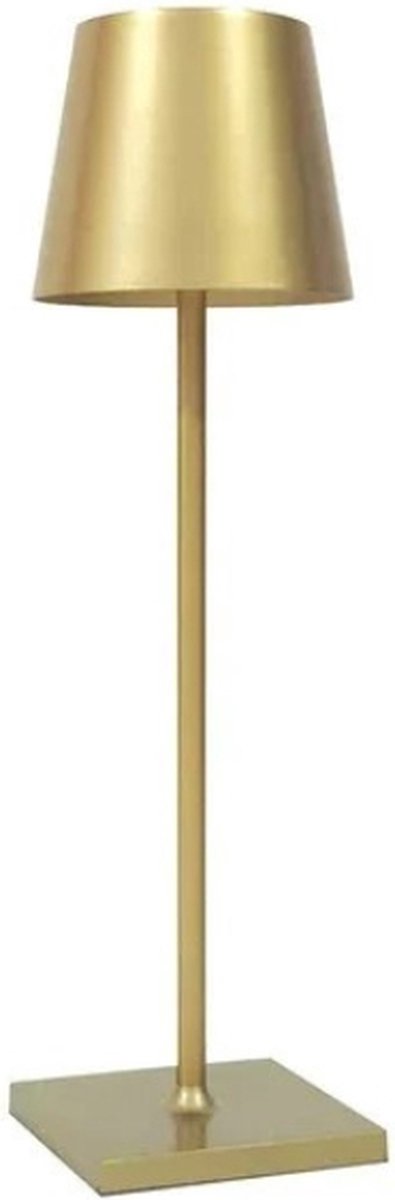JKN Shop - Tafellamp oplaadbaar - Nachtlampje - Bureaulamp LED - 38x10cm - Goud