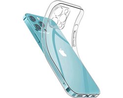 Ceezs telefoonhoesje geschikt voor iPhone 12 Pro Max transparant hoesje met camerabescherming - optimale bescherming - siliconen hoesje - transparant