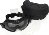 VORLOU - Airsoft helm - Tactical Helm - Zwart - Met Microventilator - Anti-Fog - Winddicht - Airsoft masker - Airsoft bril - Paintball masker - Airsoft veiligheidsbril - Airsoft bescherming