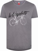 Le Patron T-shirt Grijs La Bicyclette - Maat S