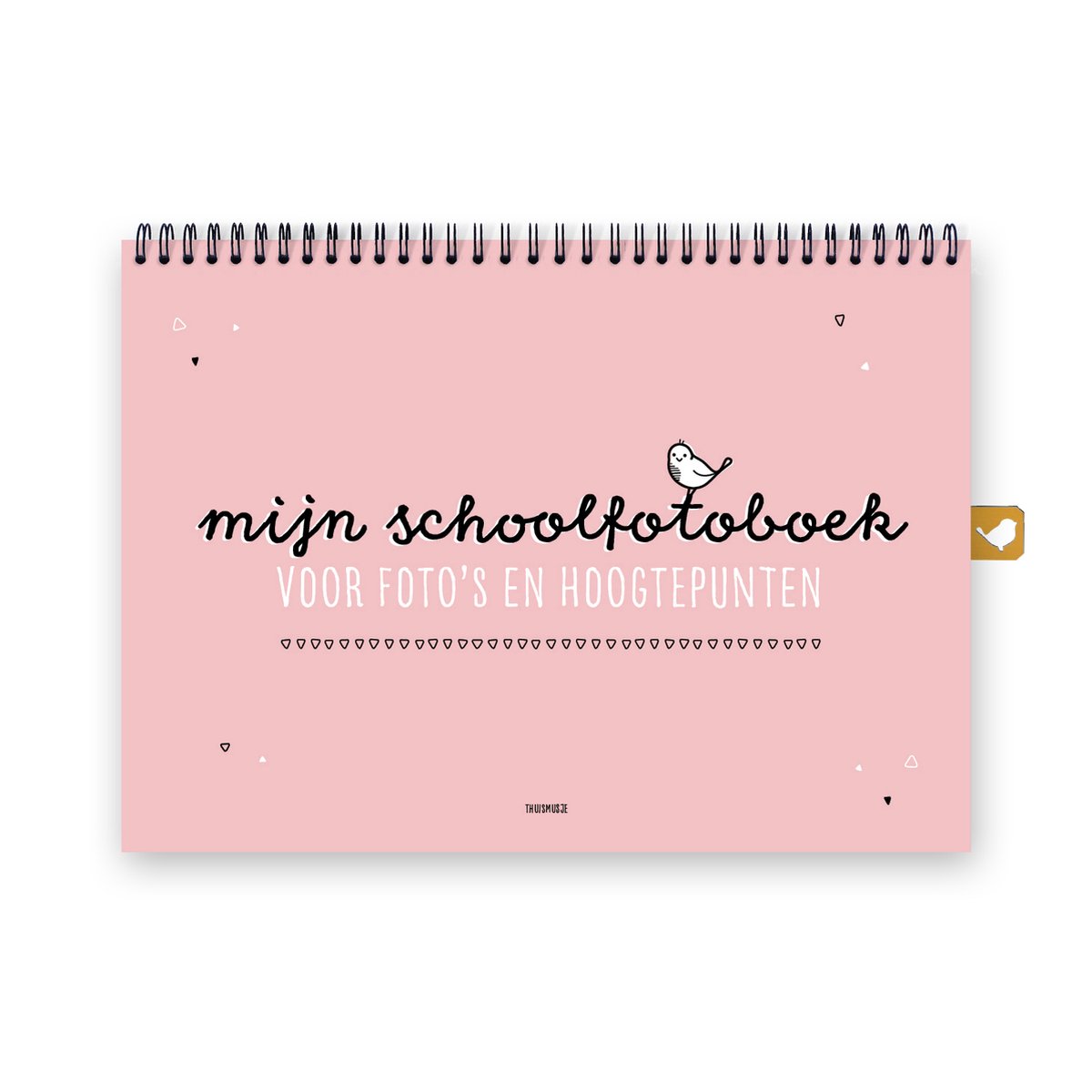 Thuismusje Schoolfotoboek - Roze - A4 formaat - invulboek voor schoolfoto's en hoogtepunten