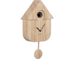 Karlsson Koekoeksklok Modern Cuckoo - Naturel - 8.5x21.5x41cm - Wandklok Modern