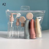 11 In Kleur Serie Reis Flessen Containers Met Toilettas , Lekkenbestendig Vloeibaar Doseren Fles , Handbagage Cosmetische tas