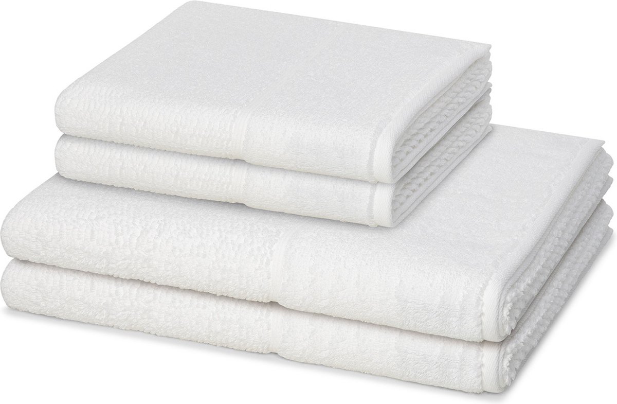 Möve for frottana Sonstiges 2 X handdoek 2 X douchehanddoek - in set 4 pack Pearl
