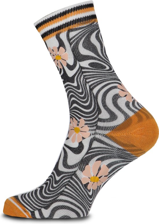 XPOOOS - Chaussures décontractées rétro à fleurs pour femmes - taille unique