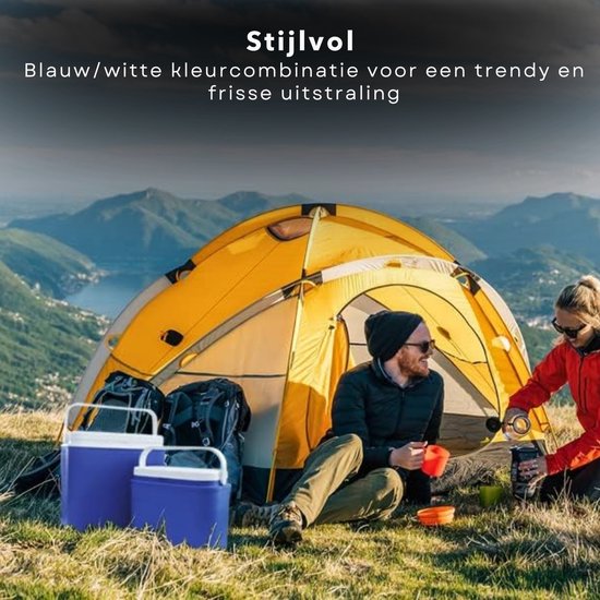 Draagbare Elektrische Koelbox - 12V Autokoelbox - 24L - Blauw - 12V Aansluiting - Lunchbox - Frigobox - Voor Auto & Onderweg - Camping - Reizen - Coolbox - 40 x 24 x H39 cm - Inclusief EBOOK van Merkloos — afbeelding 4