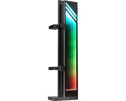 Kolink Core Pro GPU-Halterung, Infinity Mirror ARGB-Effekt, Hohenverstellbar, Eloxiertes Aluminium, Schwarz