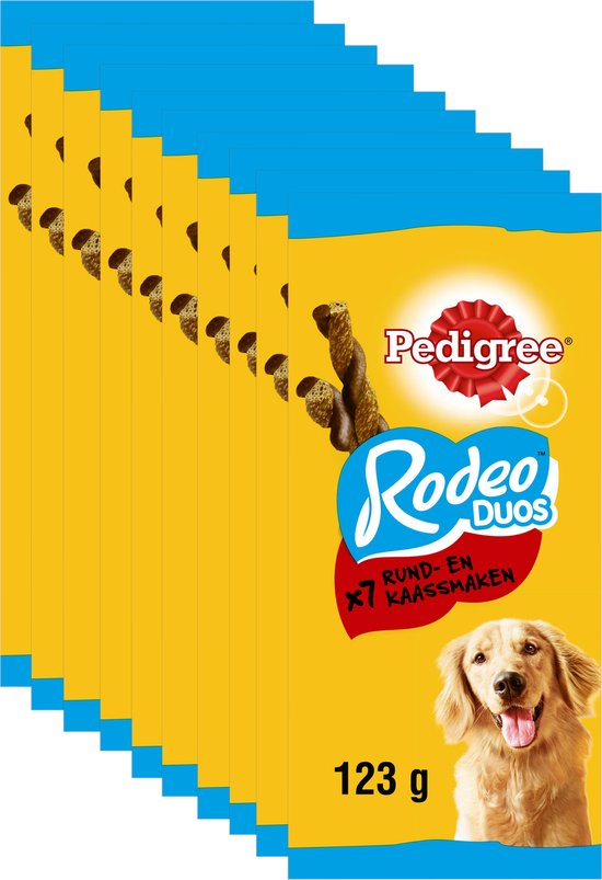 Pedigree Hondensnacks - Rodeo Duo's - Rund & Kaas - 10x7 stuks