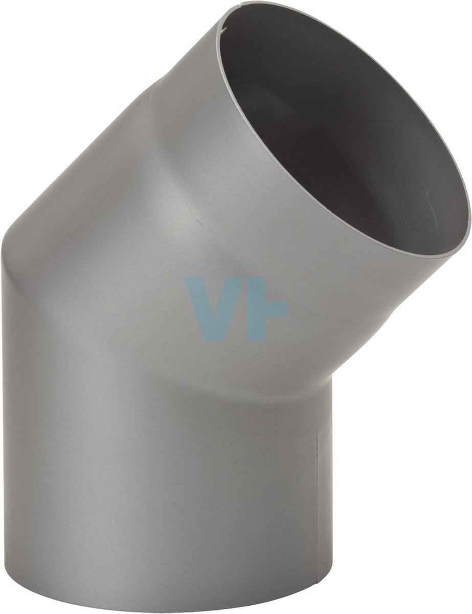 Bocht 45° Antraciet Staal 2mm Ø150 mm